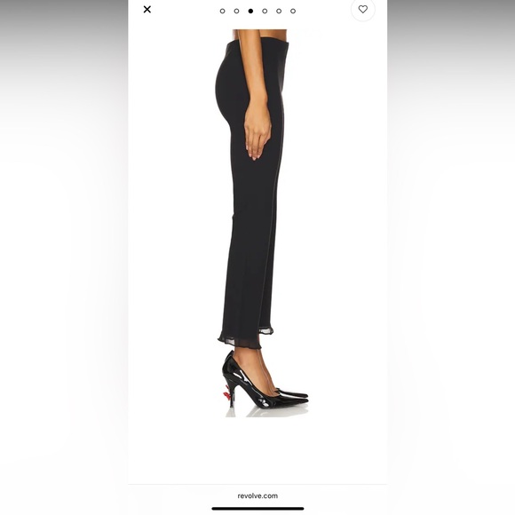 Majorelle / NWT Kelly capri ruffle cuff Black Women's Pants small s - Picture 3 of 7